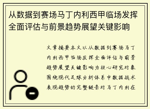 从数据到赛场马丁内利西甲临场发挥全面评估与前景趋势展望关键影响